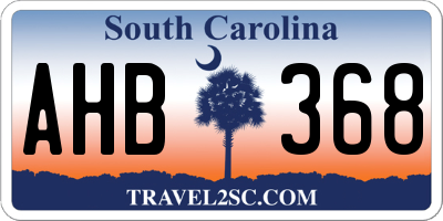 SC license plate AHB368