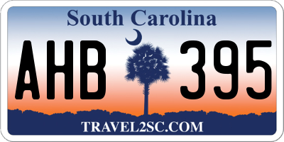 SC license plate AHB395