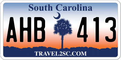 SC license plate AHB413