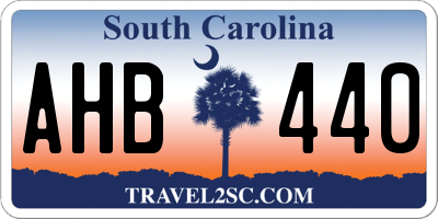 SC license plate AHB440