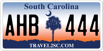SC license plate AHB444