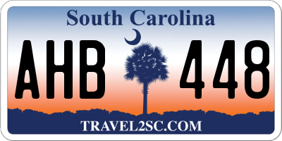 SC license plate AHB448