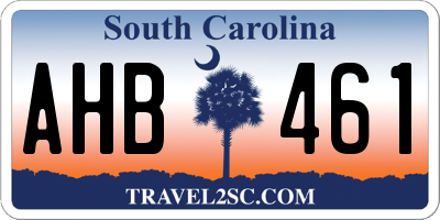 SC license plate AHB461