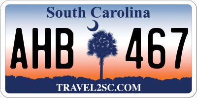 SC license plate AHB467