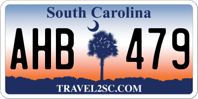 SC license plate AHB479