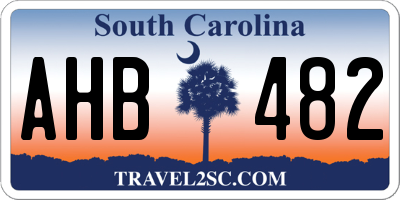 SC license plate AHB482