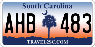 SC license plate AHB483