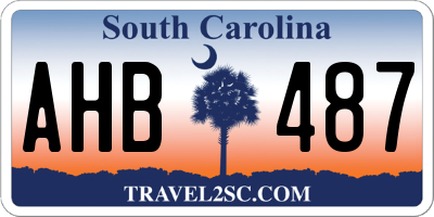 SC license plate AHB487