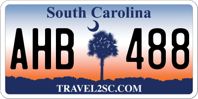 SC license plate AHB488