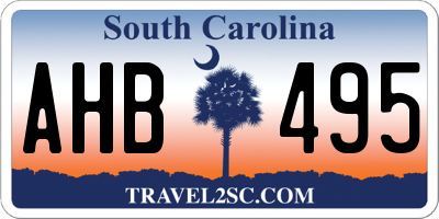 SC license plate AHB495