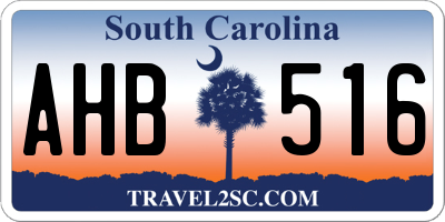 SC license plate AHB516