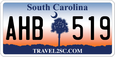 SC license plate AHB519