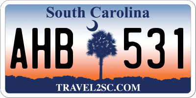 SC license plate AHB531