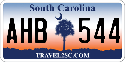 SC license plate AHB544