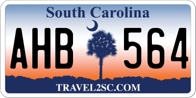 SC license plate AHB564