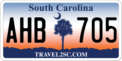 SC license plate AHB705