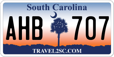 SC license plate AHB707