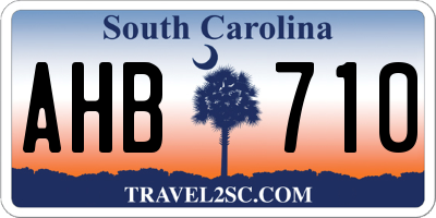 SC license plate AHB710