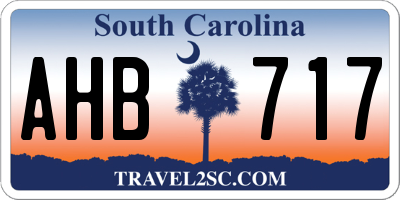 SC license plate AHB717