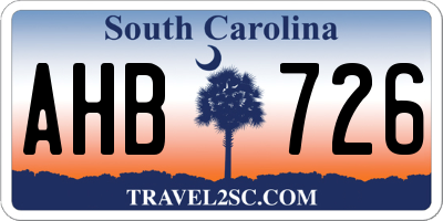 SC license plate AHB726