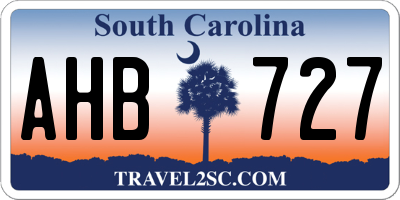 SC license plate AHB727