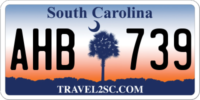 SC license plate AHB739