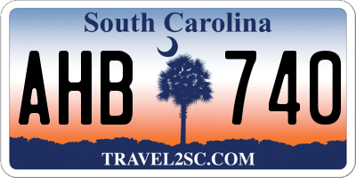 SC license plate AHB740