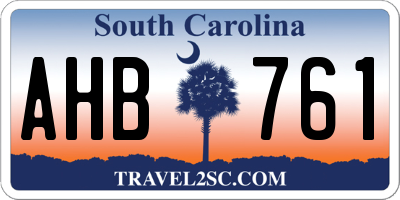 SC license plate AHB761