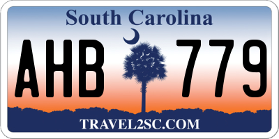 SC license plate AHB779