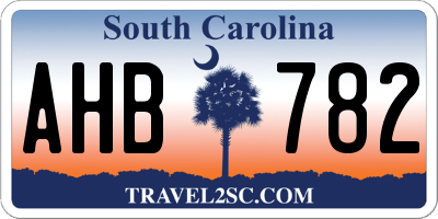 SC license plate AHB782