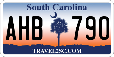 SC license plate AHB790