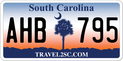 SC license plate AHB795