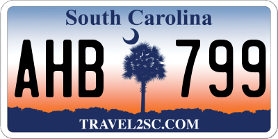 SC license plate AHB799