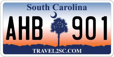 SC license plate AHB901