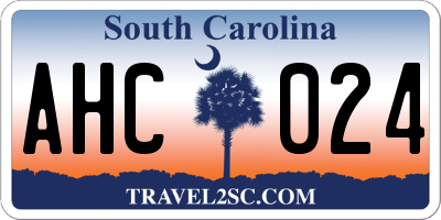 SC license plate AHC024