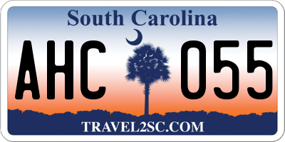 SC license plate AHC055