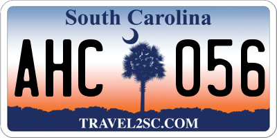 SC license plate AHC056