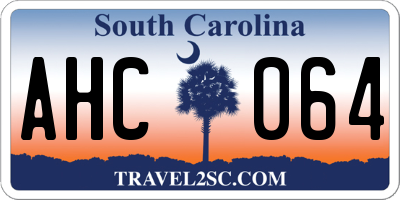 SC license plate AHC064
