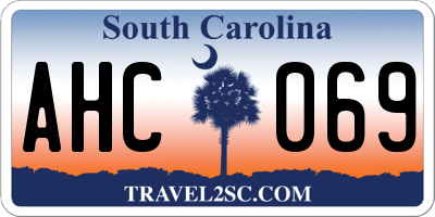 SC license plate AHC069