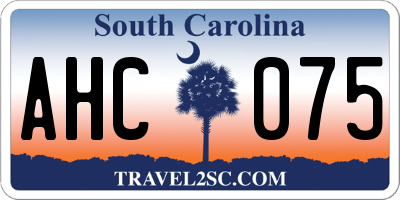 SC license plate AHC075