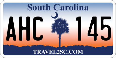 SC license plate AHC145
