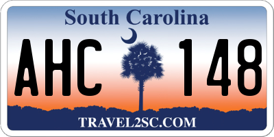 SC license plate AHC148