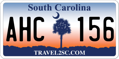 SC license plate AHC156