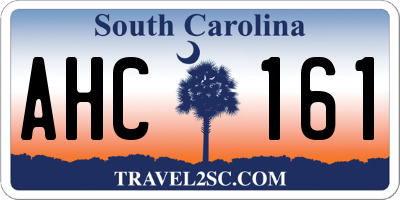 SC license plate AHC161