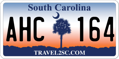 SC license plate AHC164