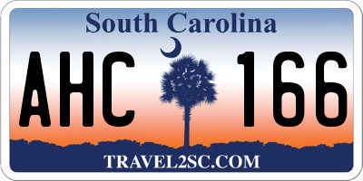 SC license plate AHC166