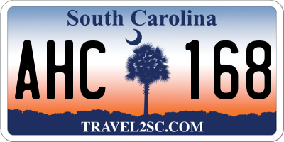 SC license plate AHC168