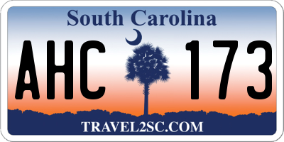 SC license plate AHC173