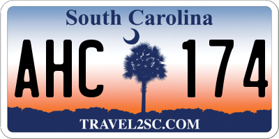 SC license plate AHC174