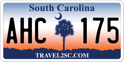 SC license plate AHC175
